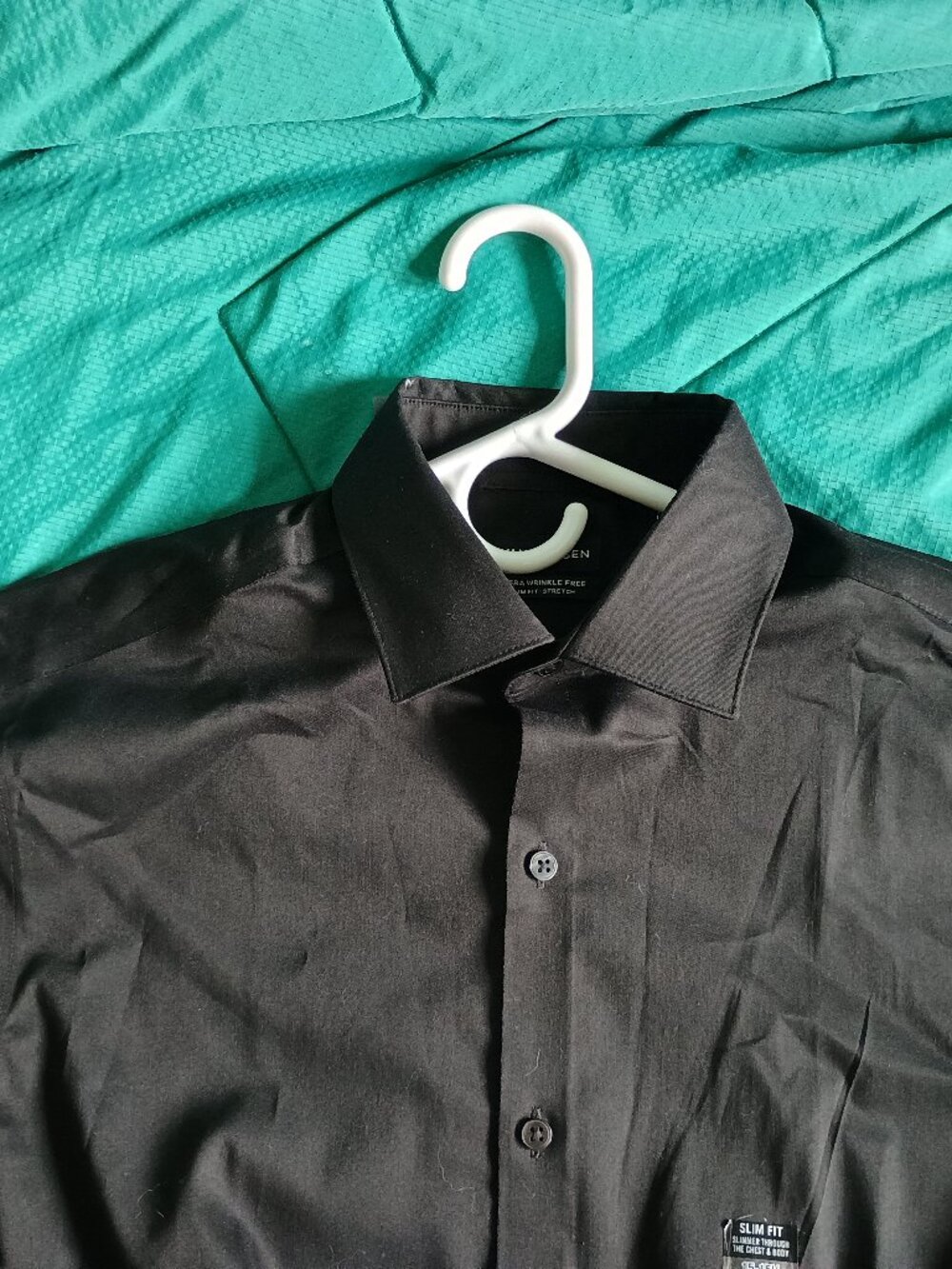 Van Heusen Black Button-Up Men's M - Picture 4 of 5